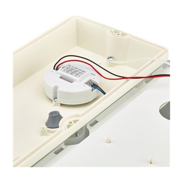 Philips Ledinaire portiekarmatuur, 6W, 630lm, 4000K, CRI80, 110°, IP65, bewegingssensor, beh. wit, kunststof, lxbxh 374x150x82mm