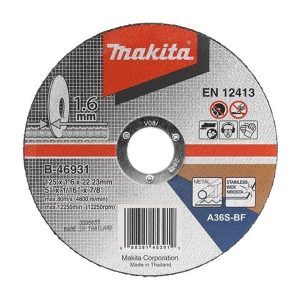 Makita Doorslijpschijf 125x1,6mm RVS