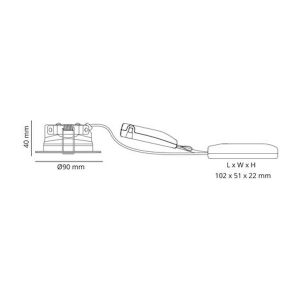 SG Lighting Junistar Eco Outdoor Zwart 590lm 3000K Ra>90 Fase afsnijding