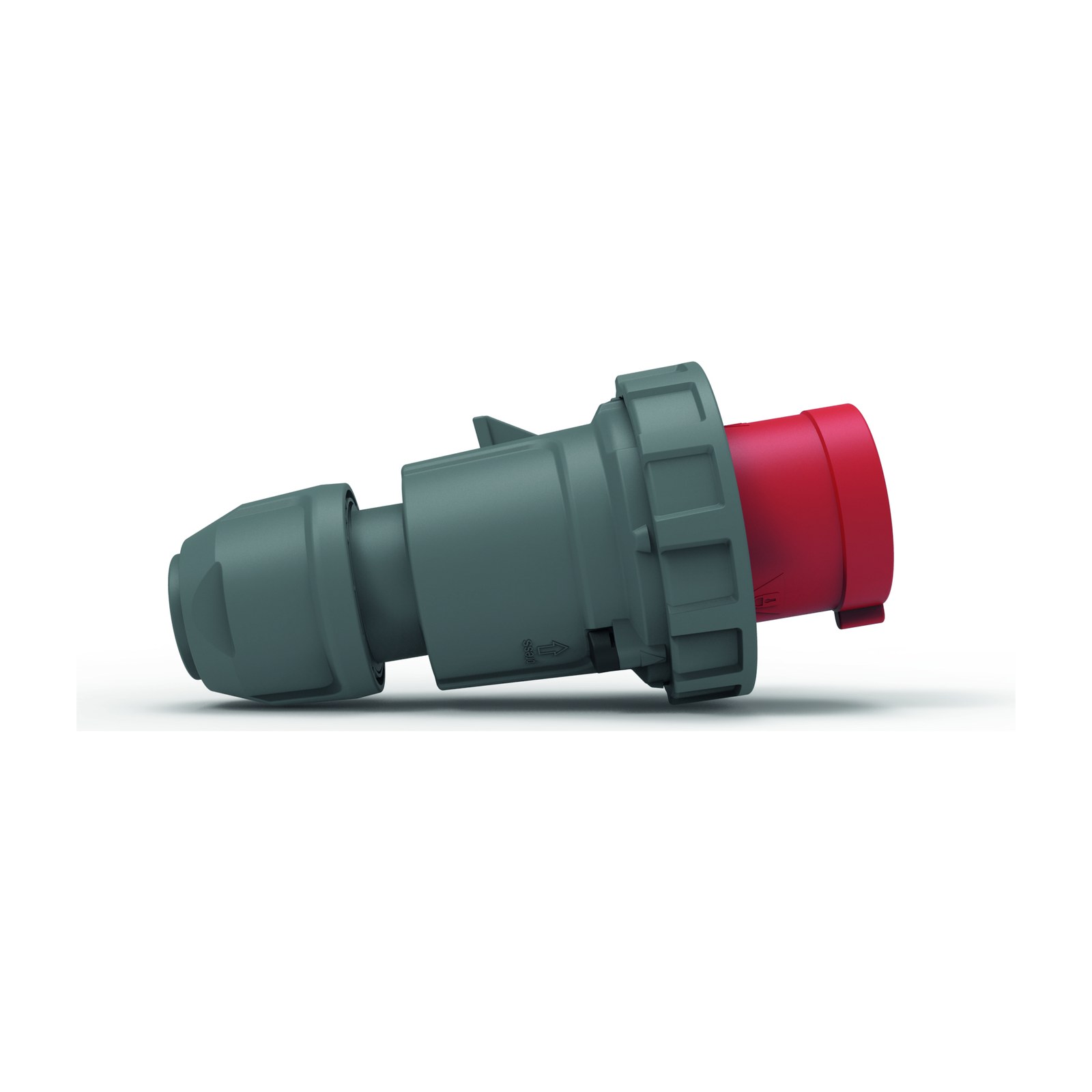 Bals CEE-contactstop schroefklem, 63A, 5-polig, 400V, 6u, kunststof, IP67, wartel, rood RAL3000