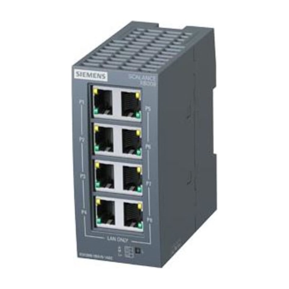 Siemens SCALANCE XB008 unmanaged Netwerkswitch IP20