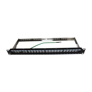 Patch paneel 24xrj45 jack ftp/utp zwart