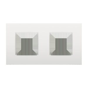 Niko Intense White Afdekraam schakelmateriaal IP41 wit kunststof 2-voudig