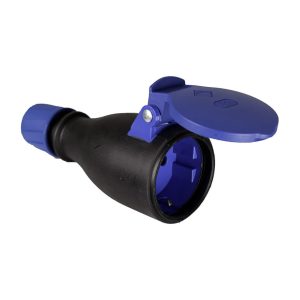 Schuko koppelcontactstop F-type 16A 250V rubber wit