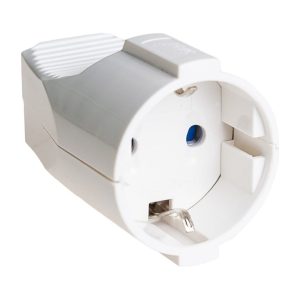 Schuko koppelcontactstop F-type 16A 250V wit