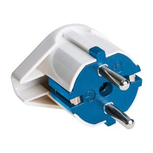 Schuko contactstop randaarde EF-type 16A 250V rubber wit
