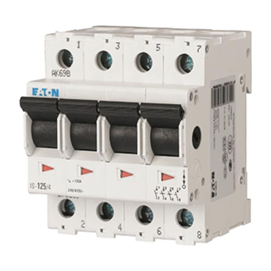 Eaton Hoofdschakelaar IS-63/4, 63A, 4 Polig, Breedte 4TE