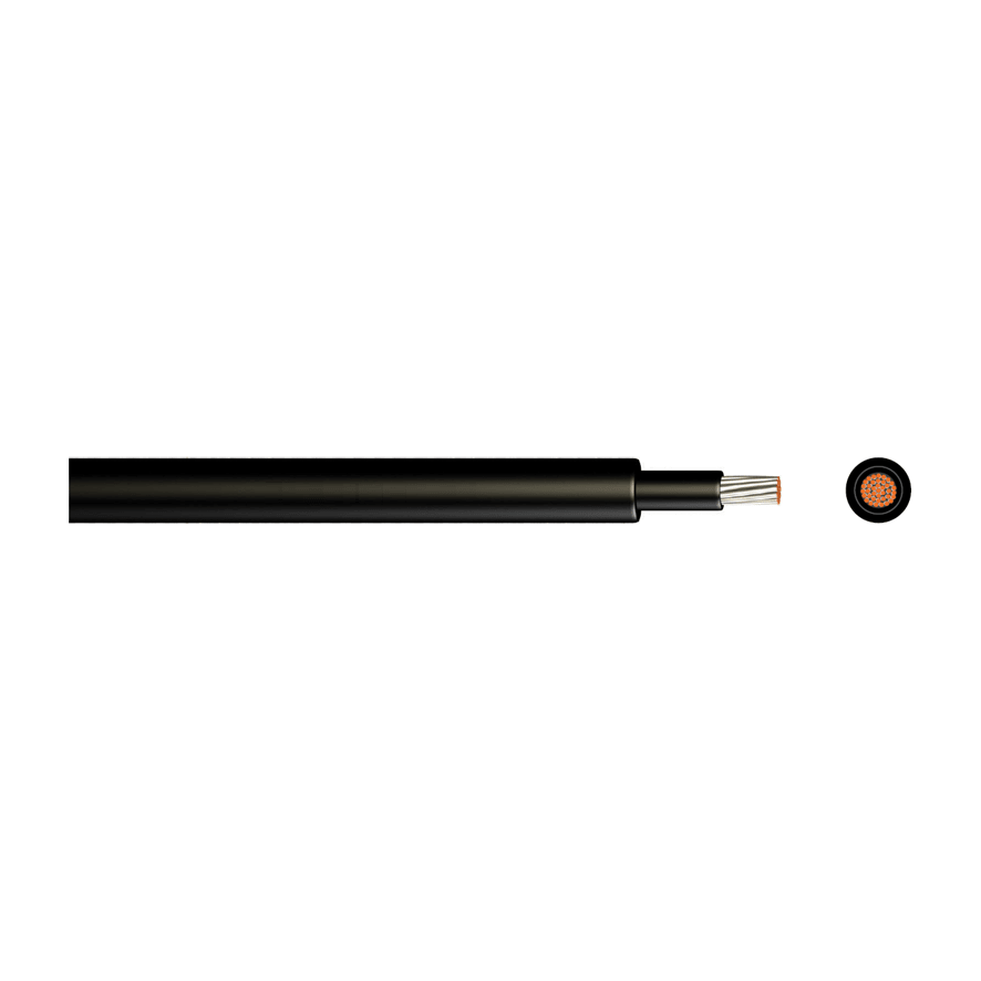 Solar PV/ zonnepaneel kabel 1x6mm² zwart H1Z2Z2-K6BK100
