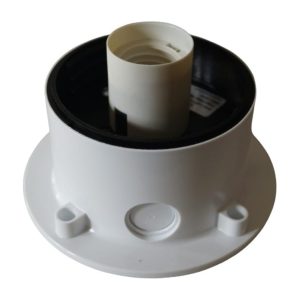 Neptun plafond-/wandarmatuur, 60W, Ø130 mm, wit, E27 fitting, IP44