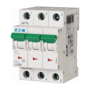 Eaton PLSM-C6/3-MW Installatieautomaat 3P 6 Ampere C-KAR 400V 3 MOD