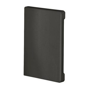 Hager BR65 eindplaat 65x100 mm, halogeenvrij, zwart
