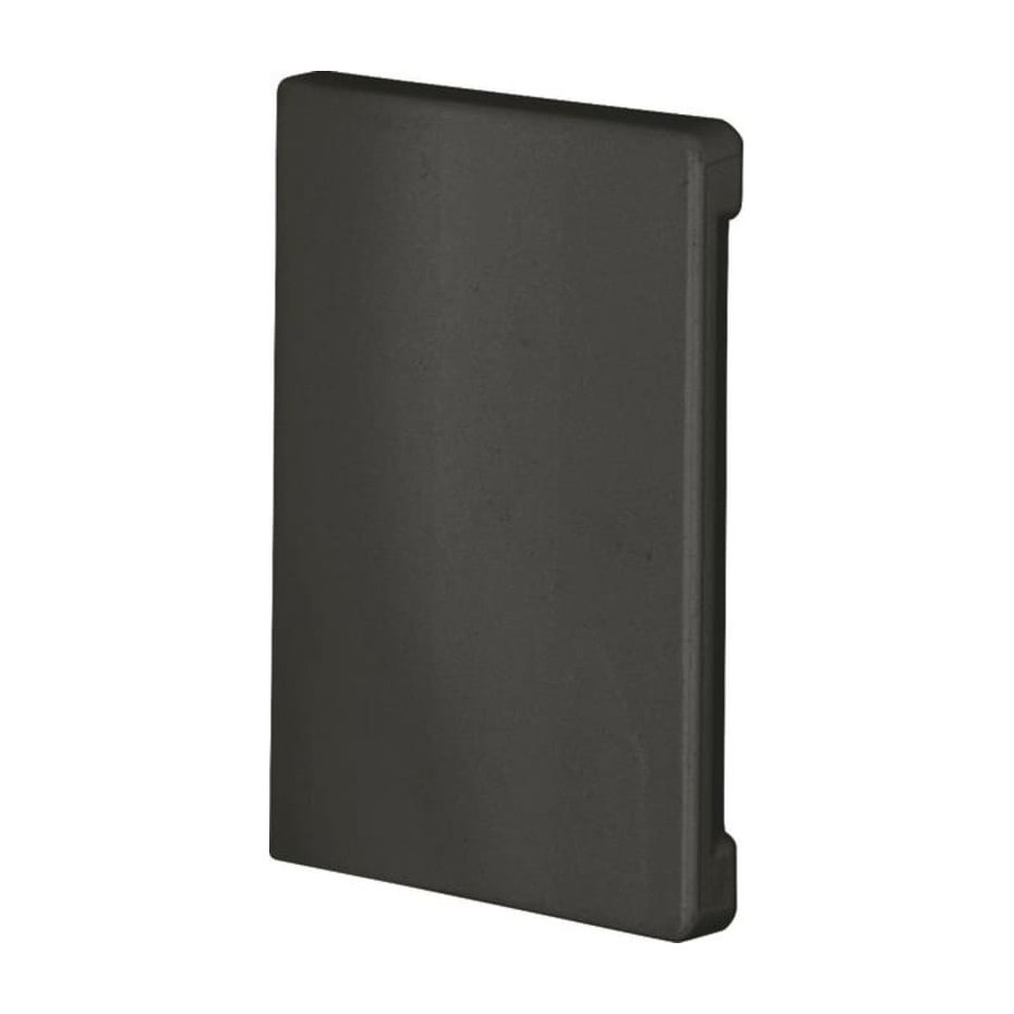 Hager BR65 eindplaat 65x100 mm, halogeenvrij, zwart