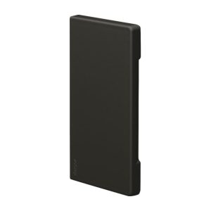 Hager BR65 eindplaat 65x130 mm, halogeenvrij, zwart