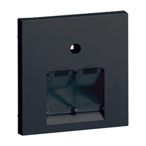 Hager Centraaldeel 55 mm data/universeel 2-voudig, halogeenvrij, zwart