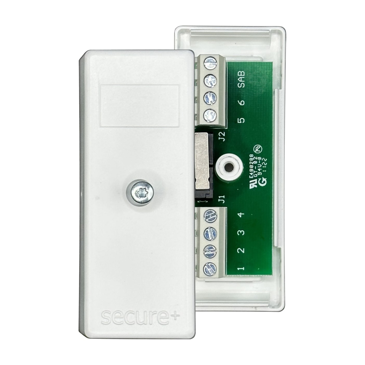 Solar Plus Lasdoos MINI met sabotagecontact. in wit kunststof, 8-polig, 1 sabotageschakelaar (hxbxd) 85x34x30 mm. SP8-8