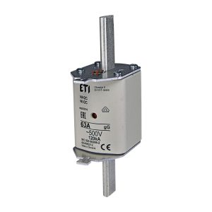 Zekering NH2C 63A gG, 500V AC, uitschakelvermogen 120kA