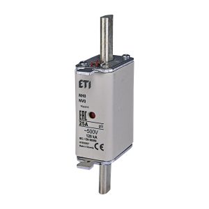 Zekering NH0 25A gG, 500V AC, uitschakelvermogen 120kA