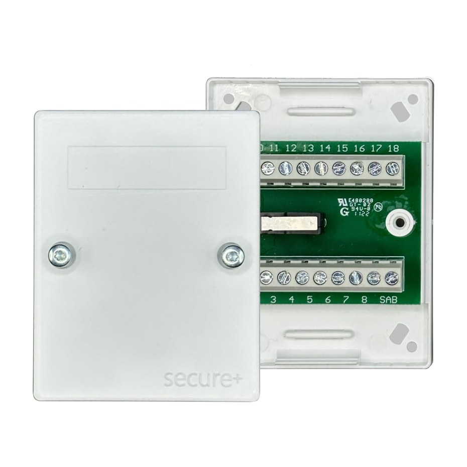 Solar Plus Lasdoos MIDI met Sabotagecontact. in wit kunststof, 20 polen, 1 sabotageschakelaar, (hxbxd) 85x67x30 mm. SP20-20