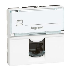 Legrand Mosaic Connector Cat6A UTP RJ45 2modules wit