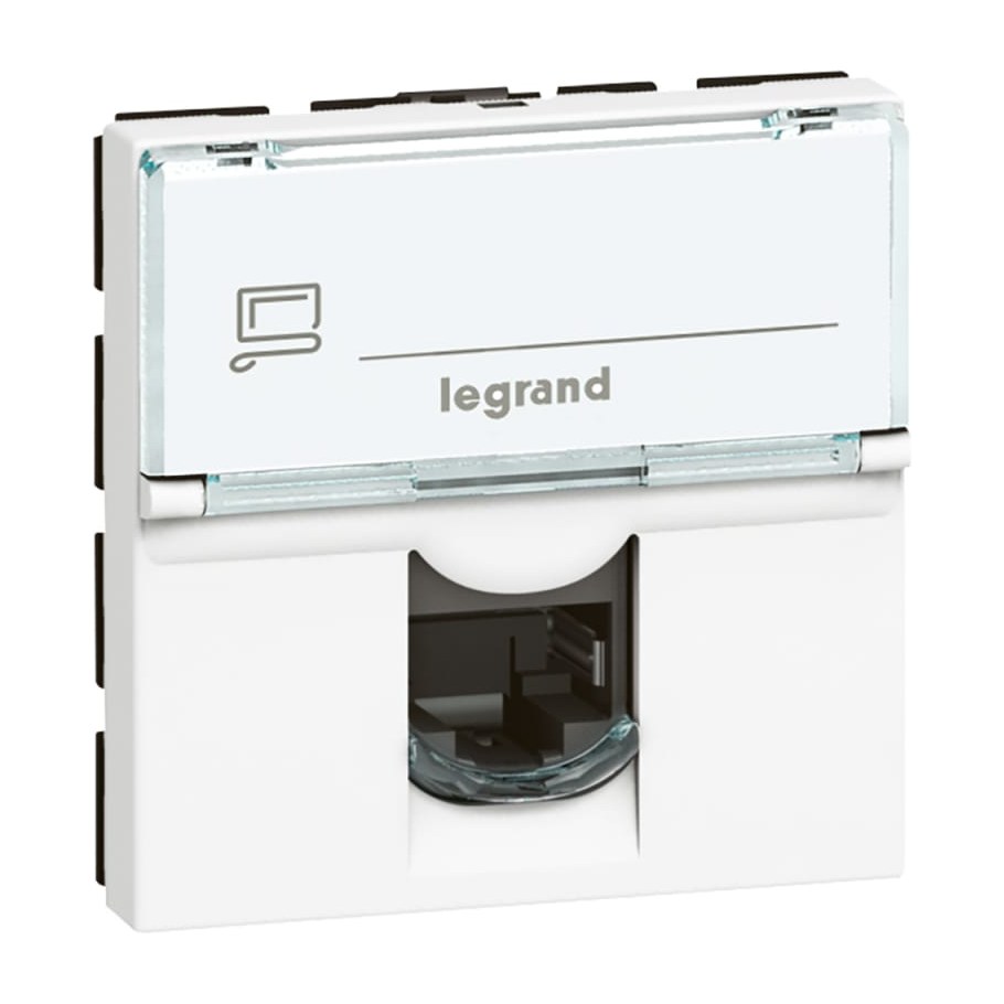 Legrand Mosaic Connector Cat6A UTP RJ45 2modules wit