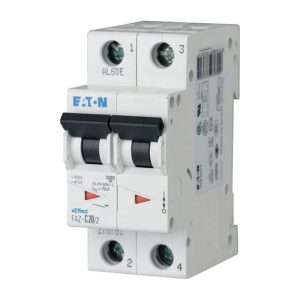 Eaton FAZ-C2/2 Installatieautomaat 2P 2 Ampere C-kar 10kA 400V 2 MOD