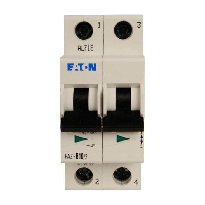 Eaton FAZ-D10/2 Installatieautomaat 2P 10 Ampere D-kar 10kA 400V 2 MOD