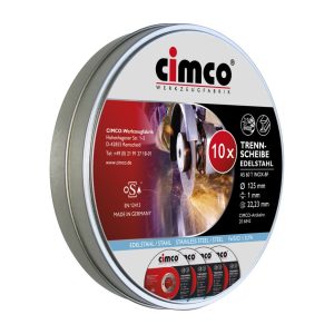 Cimco Slijpschijven RVS, 10st. 125 x 1,0mm, set a 10 stuks