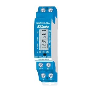 Din rail kilowattuurmeter 1 fase 32A met MID/ Geijkt