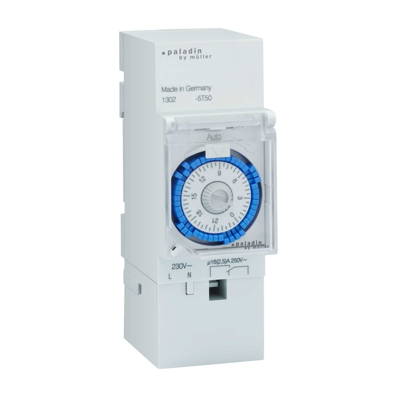 Schakelklok mechanisch met gangreserve 230v omschakel contact 16a 250v
