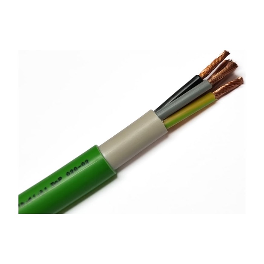 Halogeenvrije kabel 5G2,5 YMZ1K / RZ1-K Groen, haspel 500m