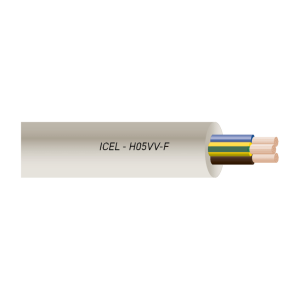 Solar H05VV-F flexibele voedingskabel Aansluitkabel groen koper C03123 Wit