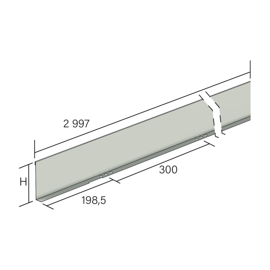 Legrand Scheidingsschot L-vorm sendzimir verzinkt L3000 GKO-5/GLO-4
