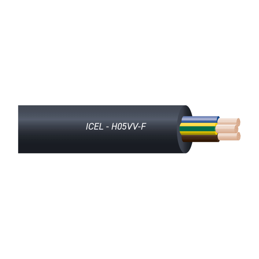 Solar H05VV-F flexibele voedingskabel Aansluitkabel groen koper C03122