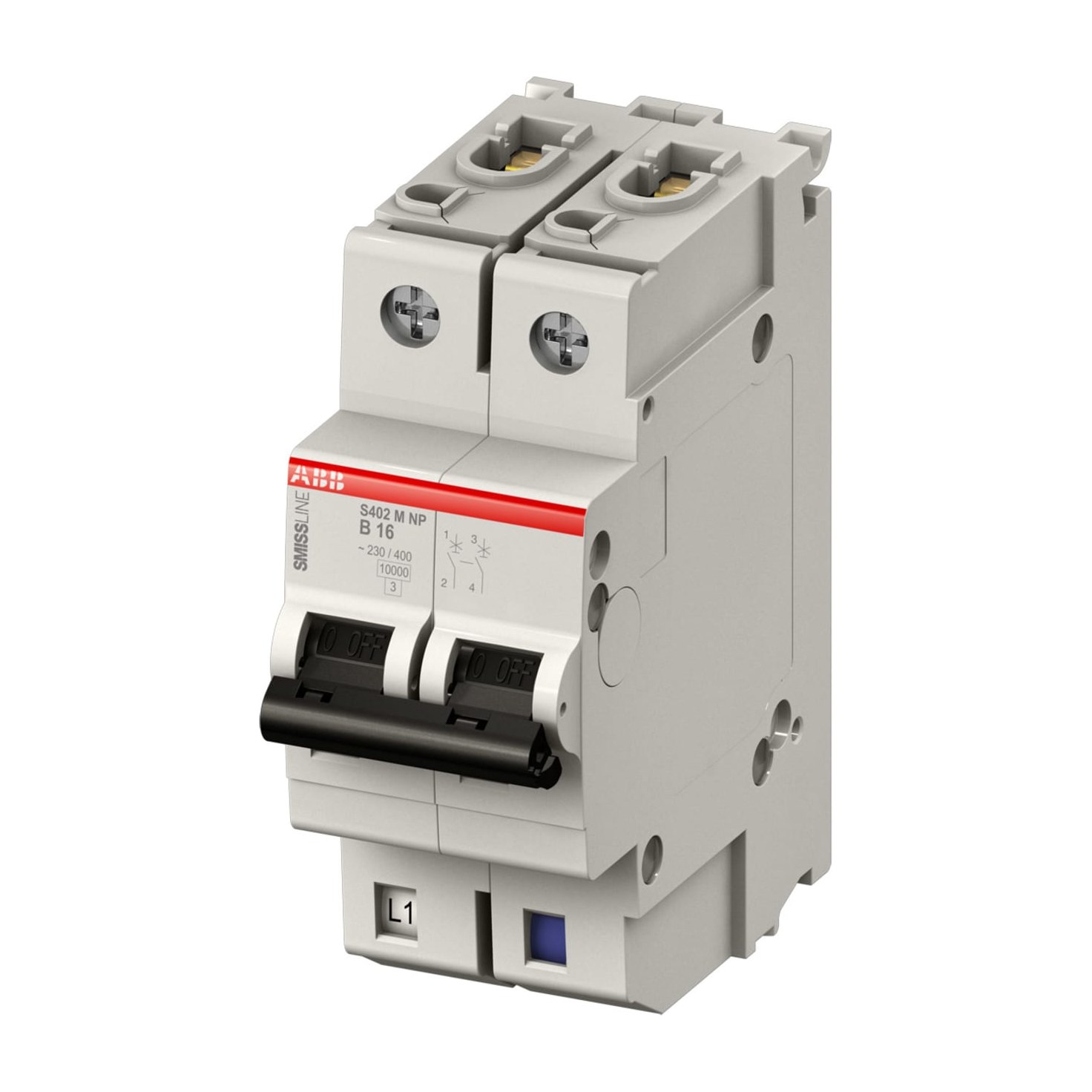 ABB S401M Smissline Installatieautomaten 36mm 16 A 1-polig B-kar