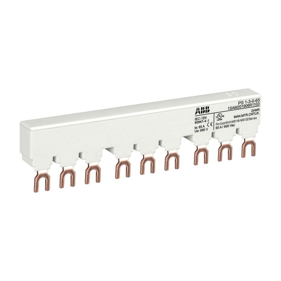ABB Verzamelrail Kamrail en aansluitkammen 65 A PS1-3-0-65