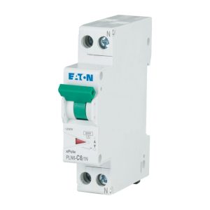Eaton PLN6-C6/1N-MW Installatieautomaat 1P+N 6 Ampere C-KAR 6kA 230V 1 MOD