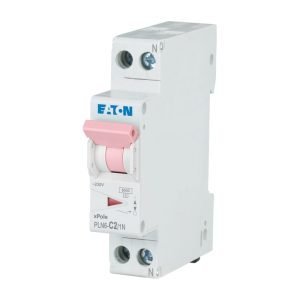 Eaton PLN6-C2/1N-MW Installatieautomaat 1P+N 2 Ampere C-KAR 6kA 230V 1 MOD