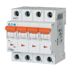 Eaton PLS6-C63/4-MW Installatieautomaat 4P 63 Ampere C-KAR 230V 4 MOD