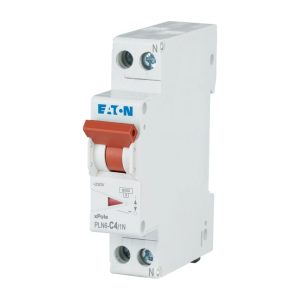 Eaton PLN6-C4/1N-MW Installatieautomaat 1P+N 4 Ampere C-KAR 6kA 230V 1 MOD