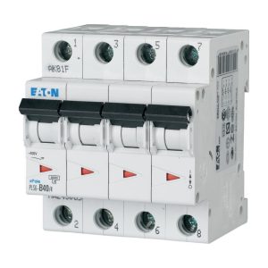 Eaton PLS6-C40/4-MW Installatieautomaat 4P 40 Ampere C-KAR 400V 4 MOD