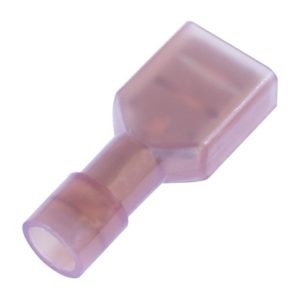 Contactklem Rood, geïsoleerd, 6,3 x 0,8, 0,5-1,65 mm (per 100 stuks)