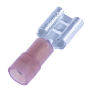 Solar Contactklem Rood, half geisoleerd, 6,3 x 0,8, 0,5 - 1,65 mm (per 100 stuks)