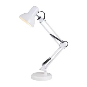 Tafellamp, E27, met voetplaat, wit