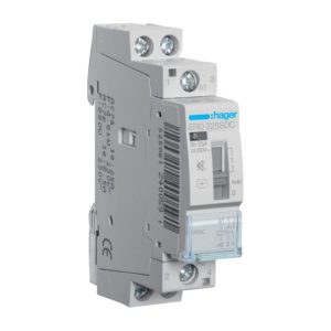 Hager Magneetschakelaar 25A met handbediening 2 maak geruisarm, S, 24Vdc