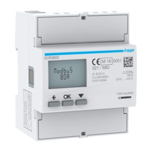 Hager Elektriciteitsmeter/KwH-meter 80 A 276 V ECR380D