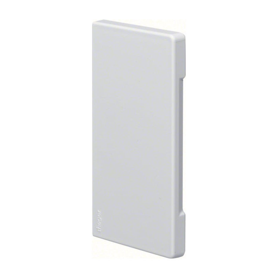 Hager BR65 eindplaat 65x130 mm, halogeenvrij, verkeerswit RAL 9016