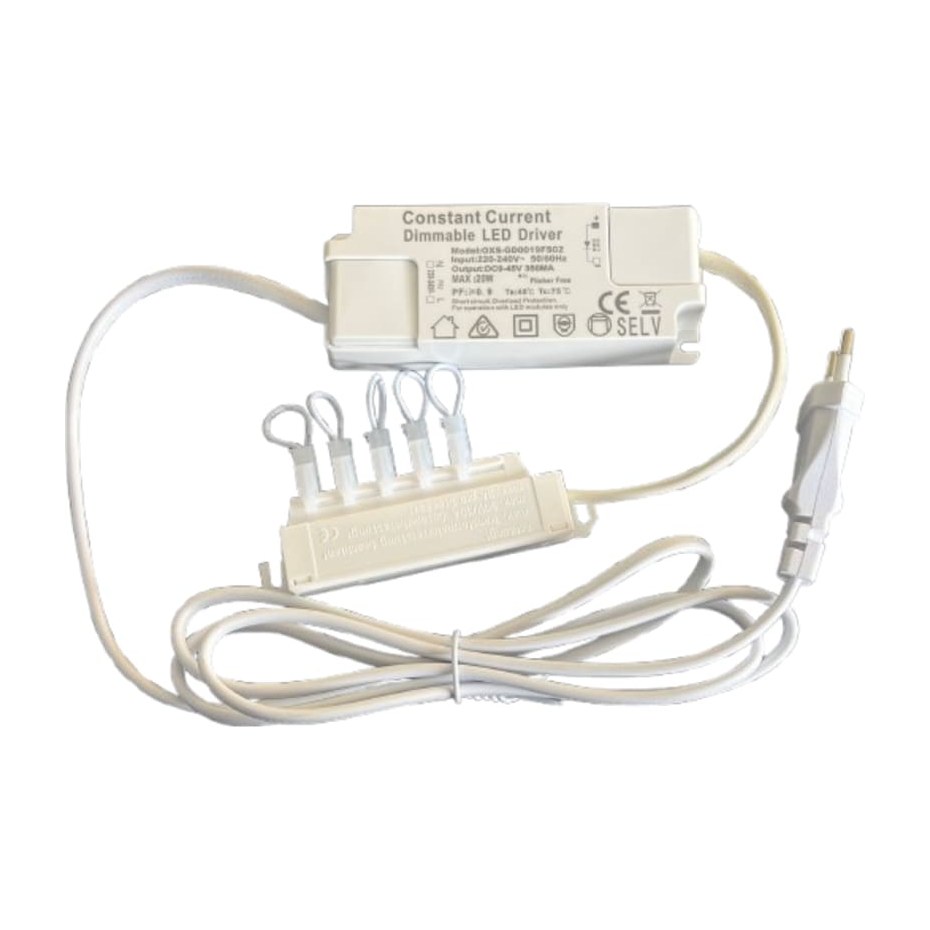 Keukenversterker MAX. 18W 350mA Dimbaar, met 2m kabel en AMP-stekker