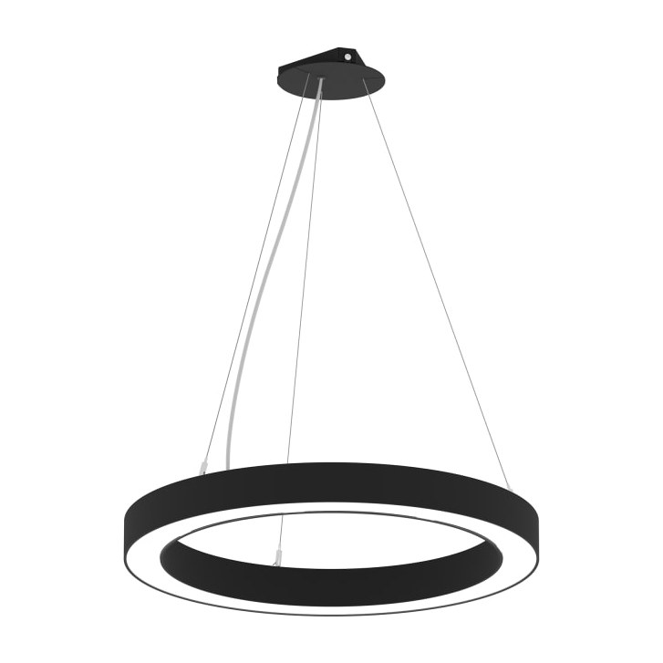 Solar Light pendelarmatuur, 38W, 4525lm, 3000K, DALI, Opal, dimbaar, beh. zwart, incl. 1500mm. centrale ophanging, ø1000