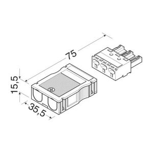 Hager Connector voor insteekbare gebouwinstallatie 32 A 4mm² 250 V G4703