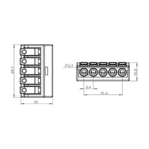 Solar Lasklem 2,5mm² 5-polig